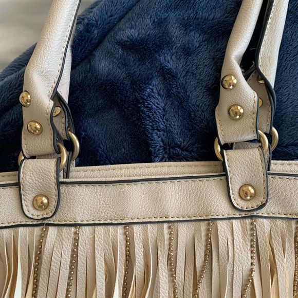 SUMMER Tassled Cream Bag NWOT - Picture 7 of 14